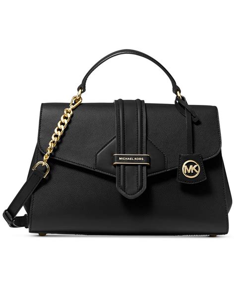 michael michael kors bleecker leather top-handle satchel|Bleecker Small Logo and Leather Satchel .